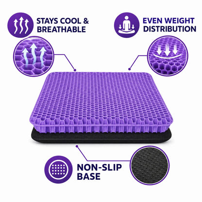 Ergonomic Gel Honeycomb Seat Cushion