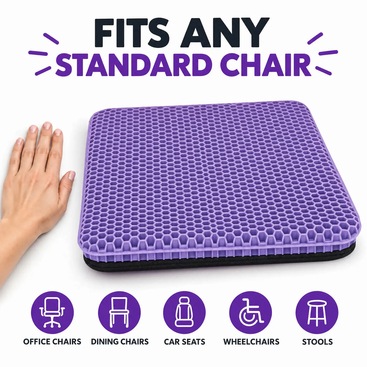 Ergonomic Gel Honeycomb Seat Cushion