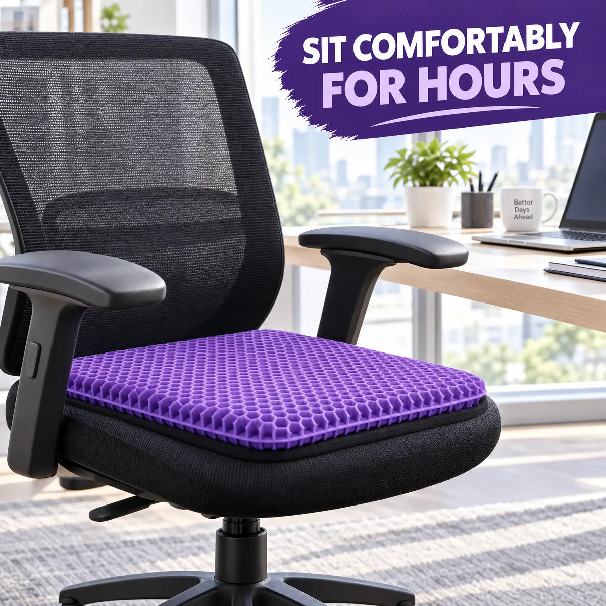 Ergonomic Gel Honeycomb Seat Cushion